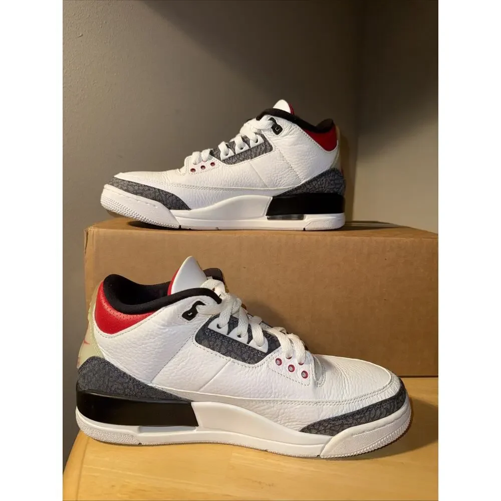 Size 9.5 - Jordan 3 Retro Denim SE Fire Red CZ6431-100 2020 No Box